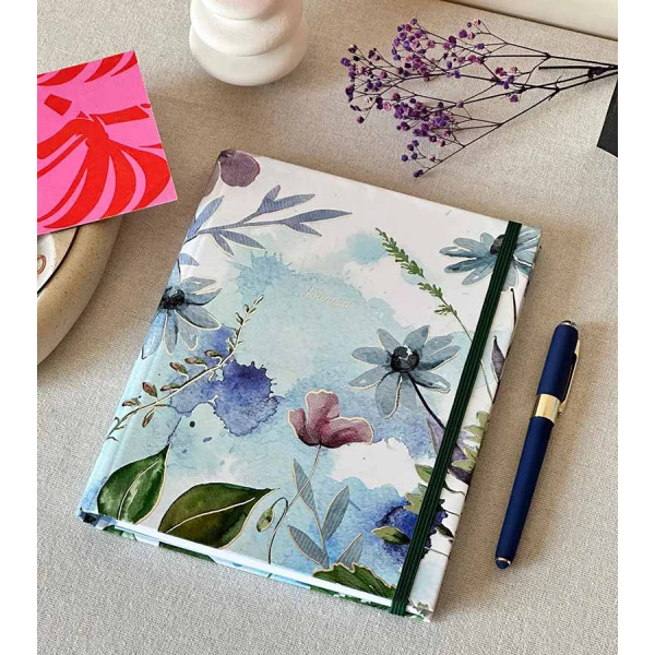 Tvrdokoričen notes sa spiralom B5 VICTORIA'S JOURNALS Cveće, na linije 