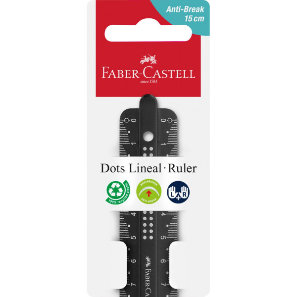 FABER CASTELL lenjir DOTS 15cm flex 