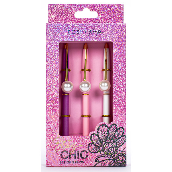 Set tri hemijske olovke GLITTER 