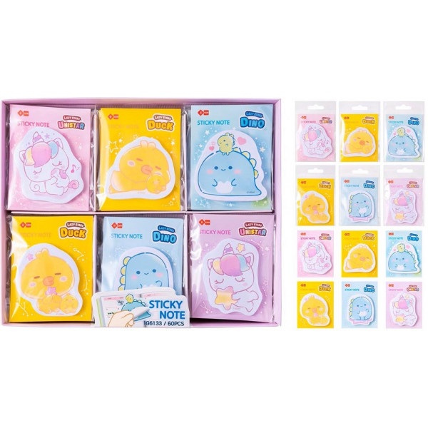 STICKY NOTE UNICORN/DUCK/DINOSAUR 