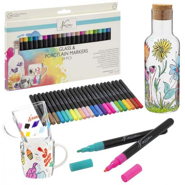 Set 24 marker za staklo i porcelan 