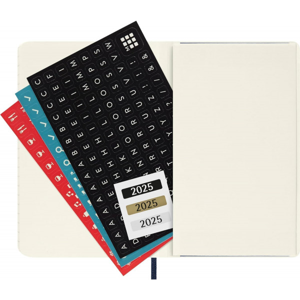 MOLESKINE datumirani nedeljni planer 2025 MP PLAVI 9x14cm 