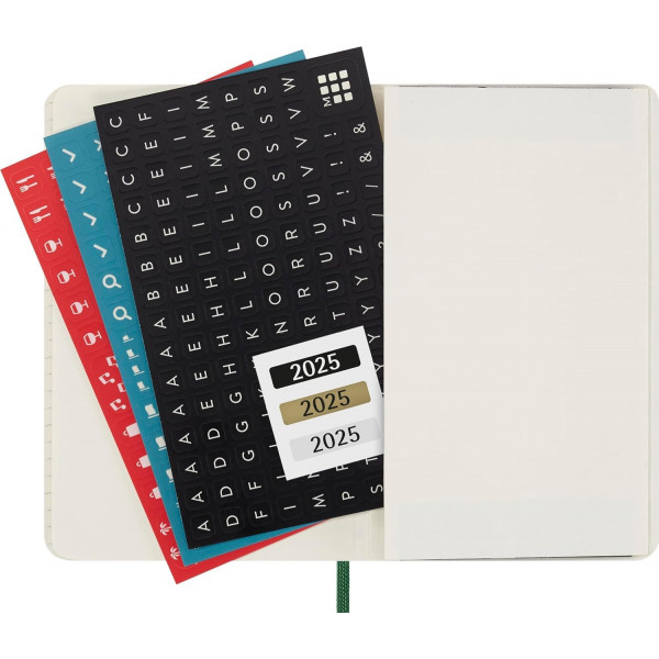 MOLESKINE datumirani nedeljni planer 2025 MP ZELENI 9x14cm 