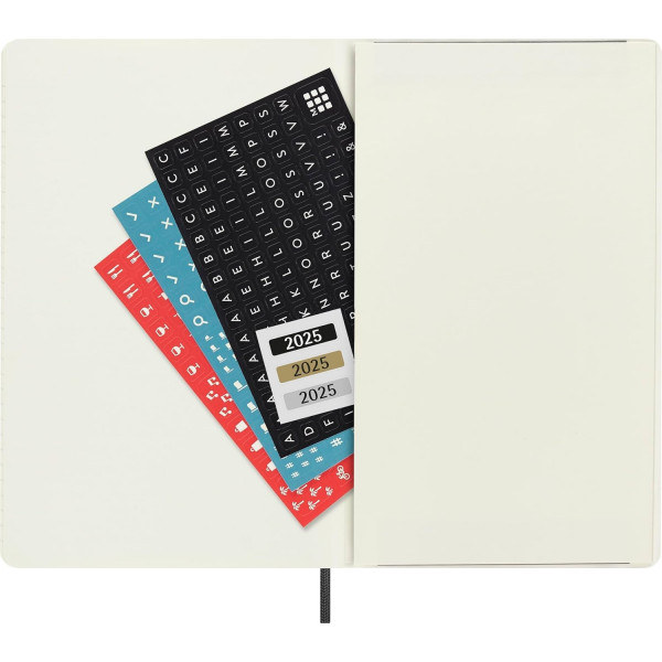 MOLESKINE datumirani nedeljni planer 2025 MP CRNI 13x21cm 