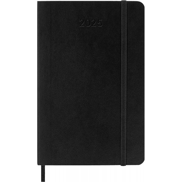 MOLESKINE datumirani nedeljni planer 2025 MP CRNI 9x14cm 