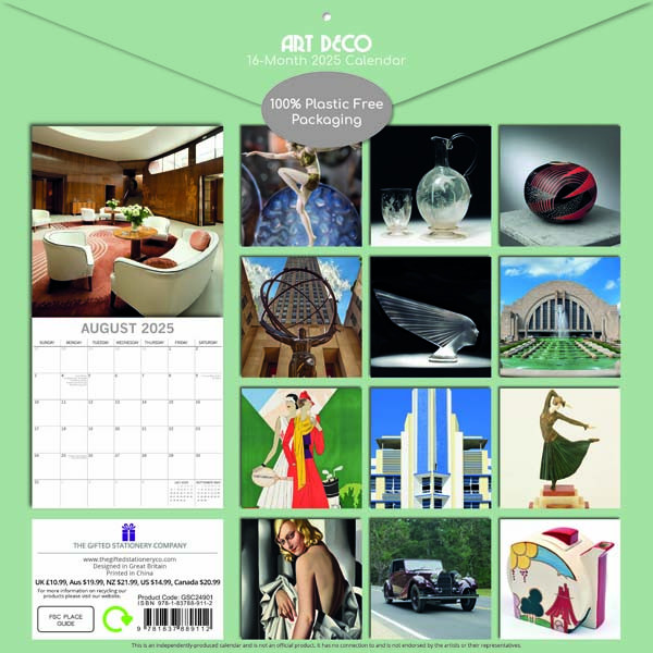 Zidni kalendar  ART DECO 2025 