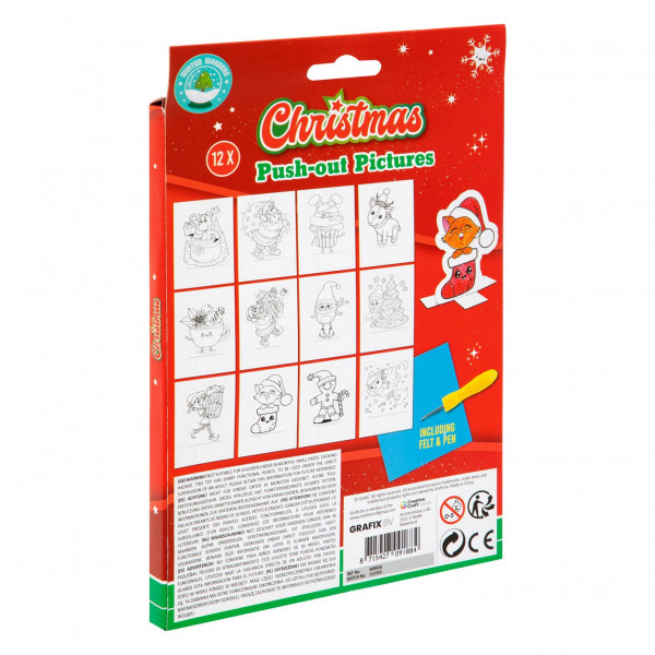 Kreativni set - bojenje NOVA GODINA, 12 listova 15x20cm 