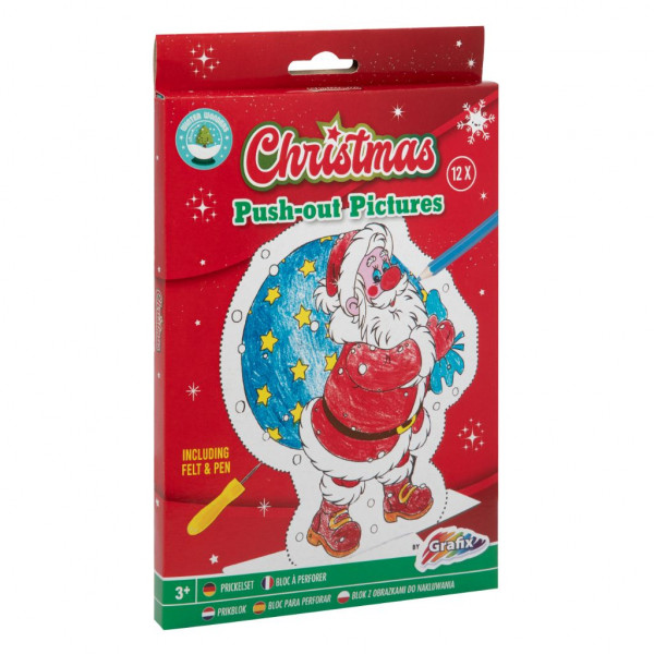 Kreativni set - bojenje NOVA GODINA, 12 listova 15x20cm 