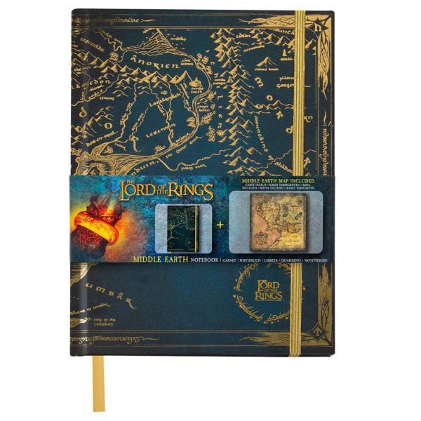 Notes A5 LORD OF THE RINGS Map Of Middle Earth 