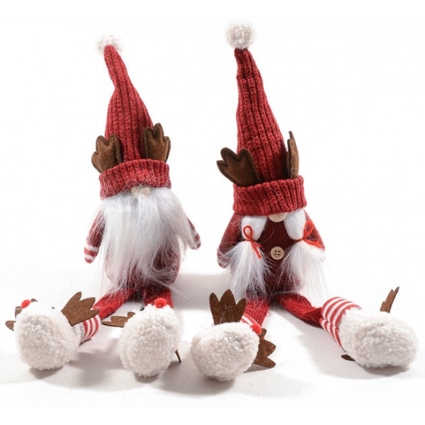 Novogodišnji PATULJAK U PAPUČAMA 40cm  (više vrsta) 