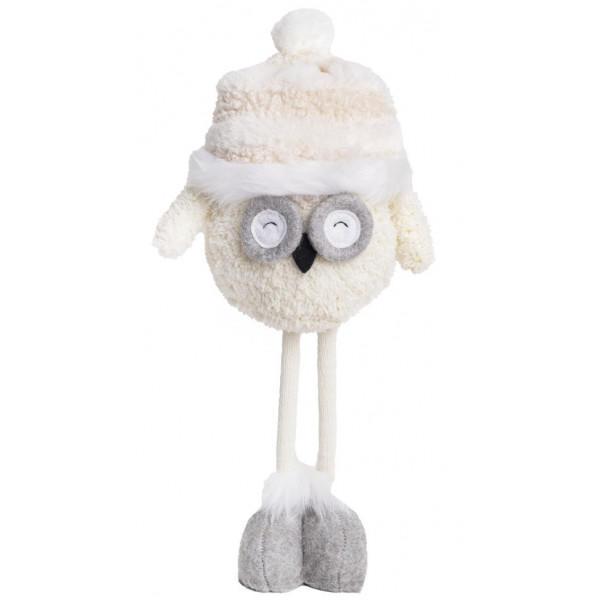 Novogodišnja figura SOVA SA KAPICOM 35cm 