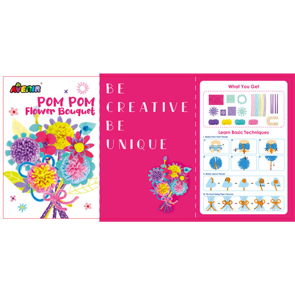 Kreativni set POM POM BUKET - CVEĆE 