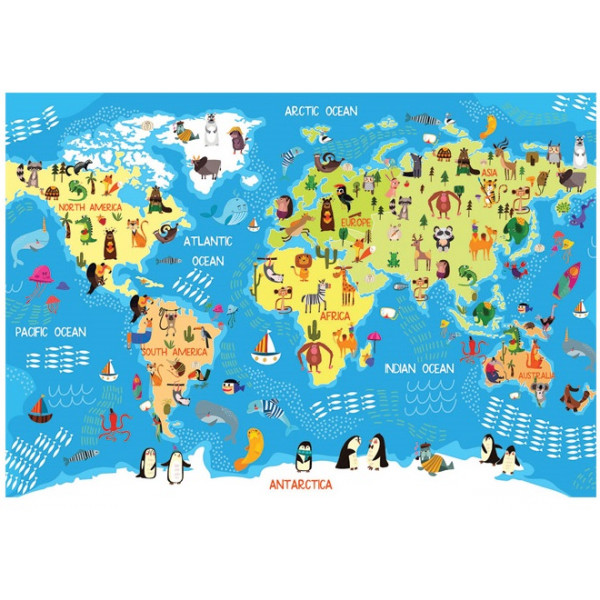 Dečje puzzle MAPA SVETA - 250kom 