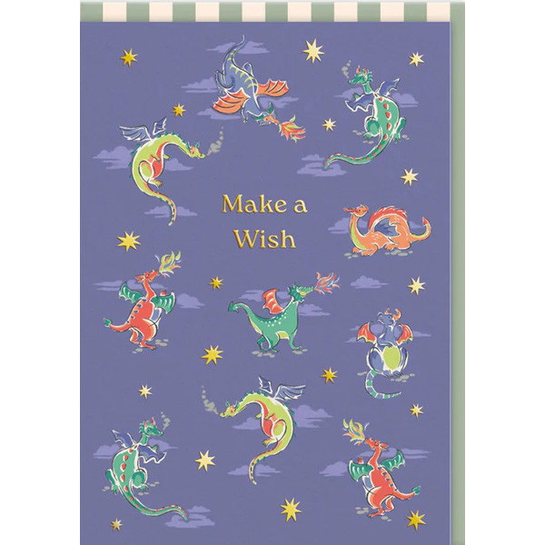 Rođendanska čestitka MAKE A WISH DRAGONS 