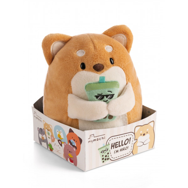 Plišana igračka NICI mymochi dog Hiro with bubble tea 16cm 