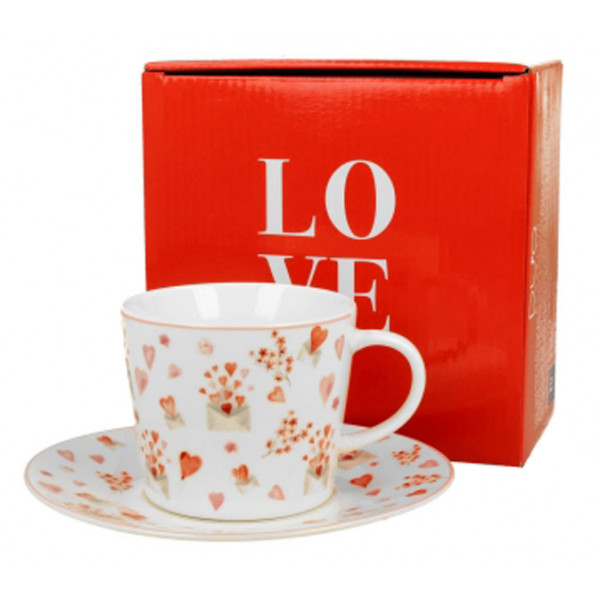 Šolja sa tacnom VALENTINE 220ml 