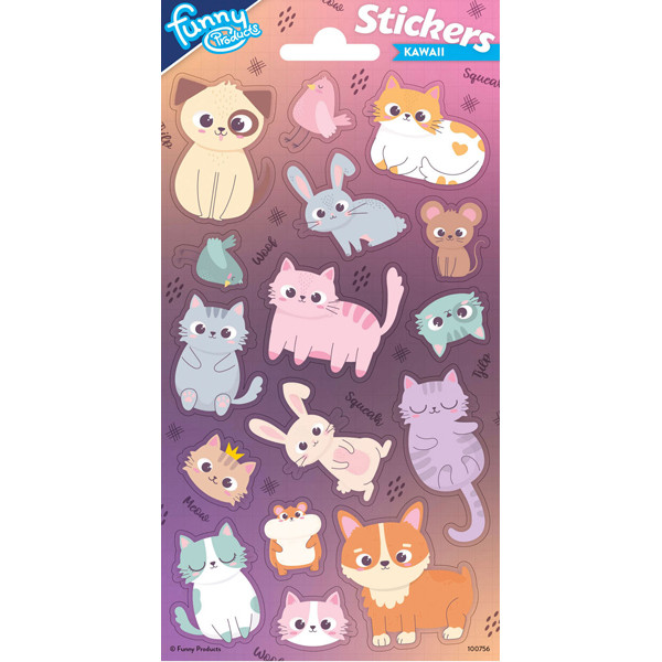 Set stikera ANIMALS - KAWAII 