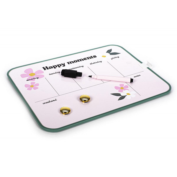 Magnetni nedeljni planer, suvo brisanje HAPPY MOMENTS 