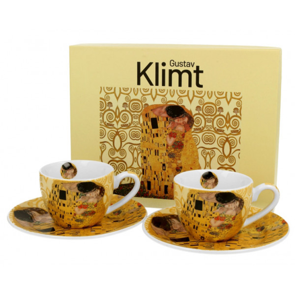 Set dve šolje za espreso THE KISS ECRU - G. KLIMT 