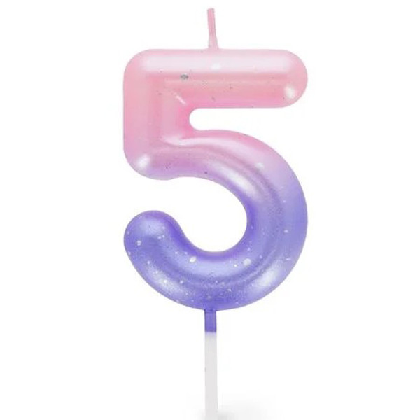 Rođendanska svećica broj 5 - PINK 