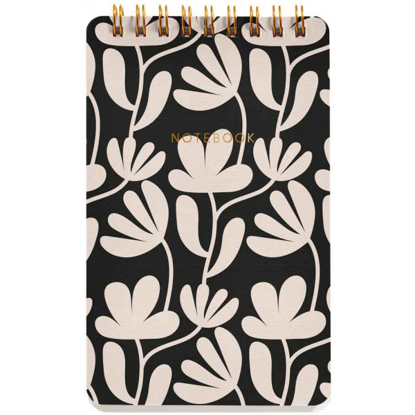 Notes sa spiralom PRINTED WHITE FLOWERS 