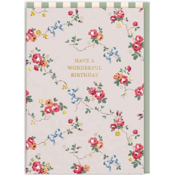 Čestitka CATH KIDSTON BOWS AND ROSES WONDERFUL 