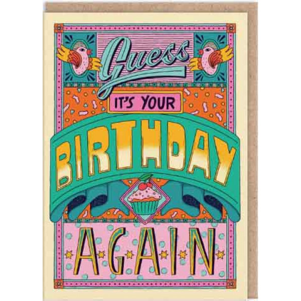 Čestitka GUESS IT'S YOUR BIRTHDAY AGAIN 