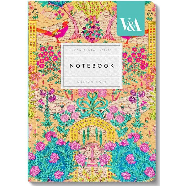 Notes A6 NEON FLORAL ORNATE GARDEN 
