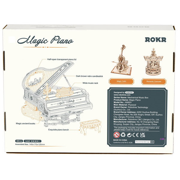 3D drvene puzzle ČAROBNI KLAVIR 