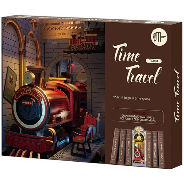 3D drvene puzzle/držač za knjige TIME TRAVEL 