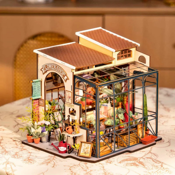 3D drvene puzzle/držač za knjige EMILINA CVEĆARA 