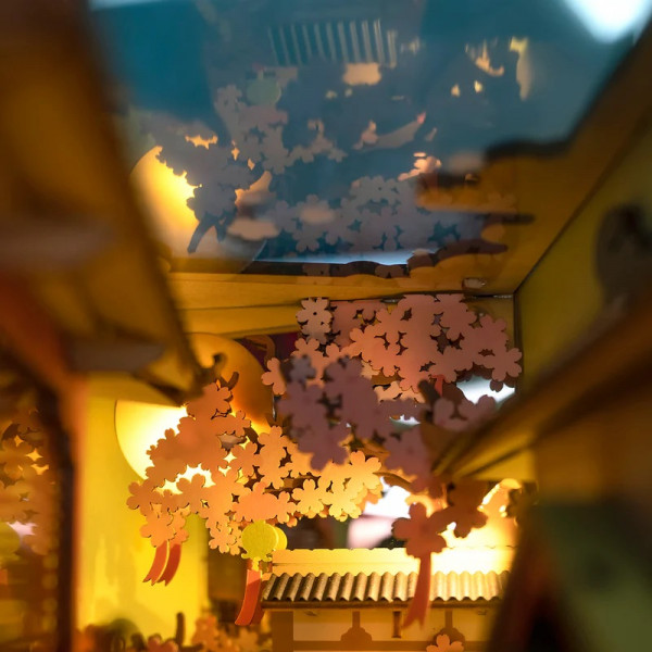 3D drvene puzzle/držač za knjige FALLING SAKURA 