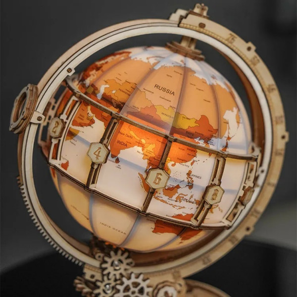 3D drvene puzzle SVETLEĆI GLOBUS 