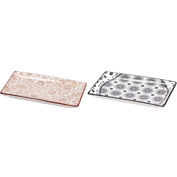 Pravougaoni plitki tanjir TRICY 20x13x2cm (DVE VRSTE) 