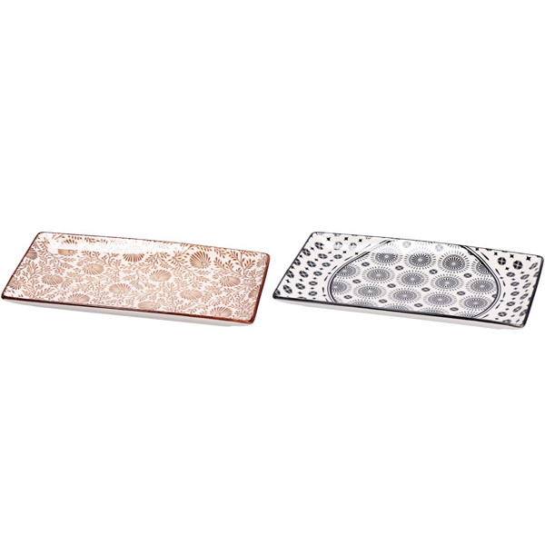 Pravougaoni plitki tanjir TRICY 26x15x3cm (DVE VRSTE) 