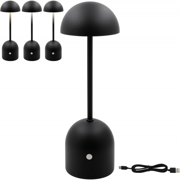 Stona led lampa BLACK (baterija na punjenje) 