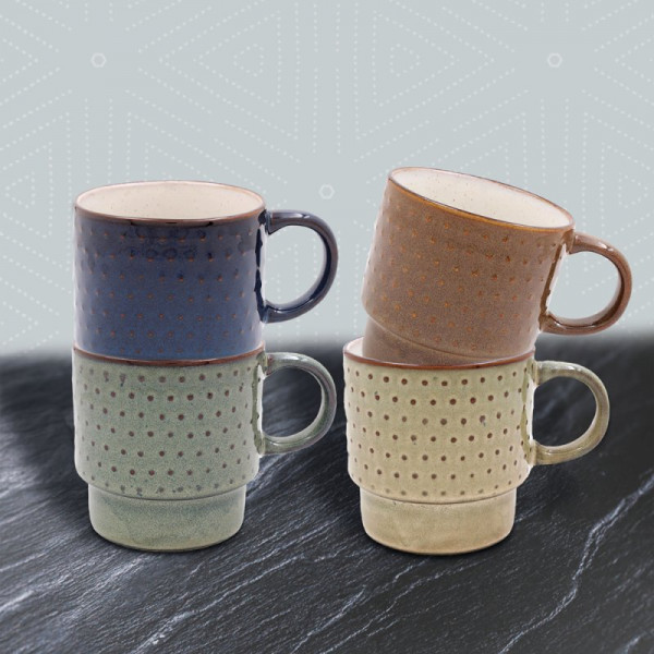 Set četiri šolje REACTIVE GLAZE 