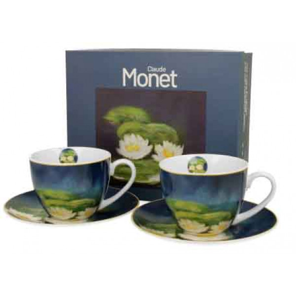 Set dve šolje sa tacnama NENUFARS - C. MONET 