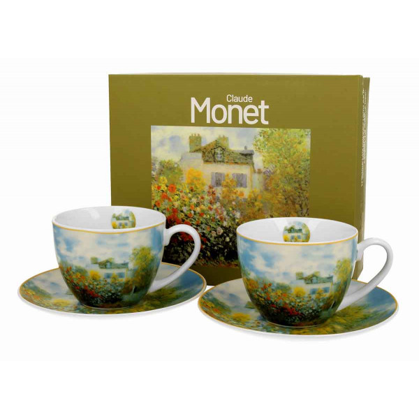 Set dve šolje sa tacnama THE GARDEN AT ARGENTEUIL - C. MONET 