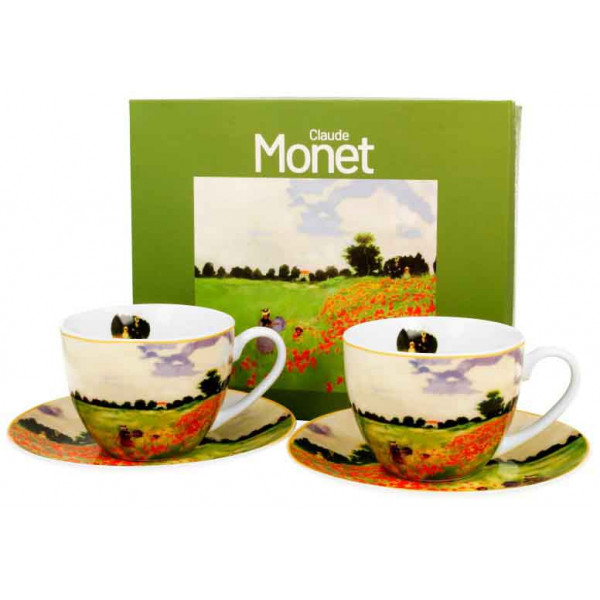 Set dve šolje sa tacnama POPPY FIELD - C. MONET 