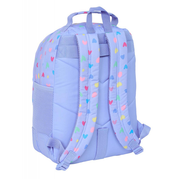 Ranac sa dve pregrade i koliima BENETTON - LILA 45cm 