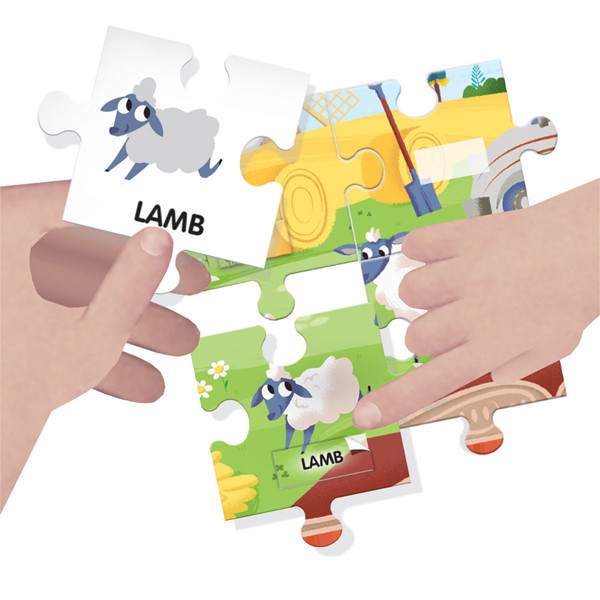 Puzzle za decu FARMA: 100 ENGLESKIH REČI 