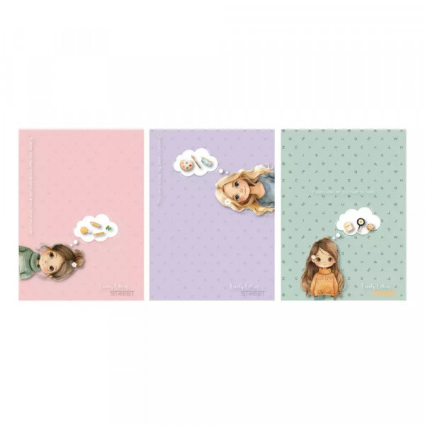 LOVELY LETTERS SVESKA A4/54/KVADRA  80G 