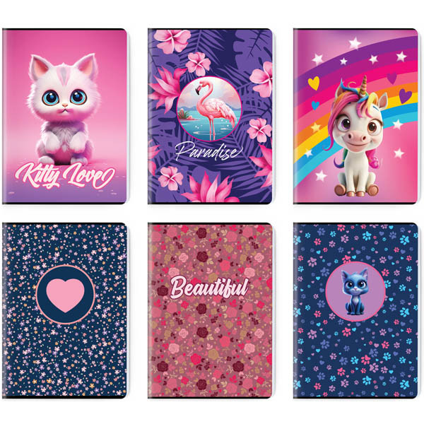 SVESKA PREMIUM A5 DIKTO 52L GIRL'S COLLECTION SC3122