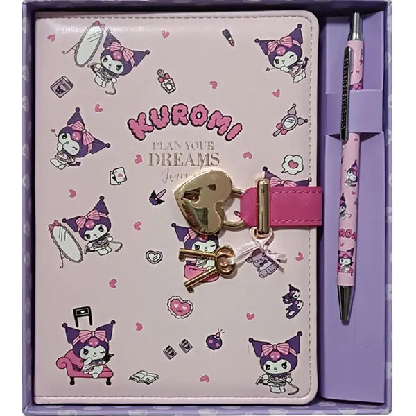 Notes sa ključićem i olovka KUROMI 