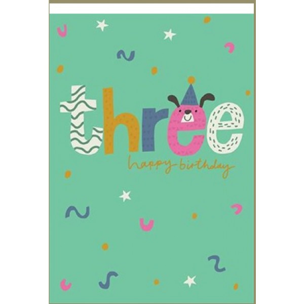 Rođendanska čestitka THREE - DOG HAPPY BIRTHDAY 