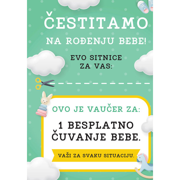 Čestitka za rođenje deteta KUPON 
