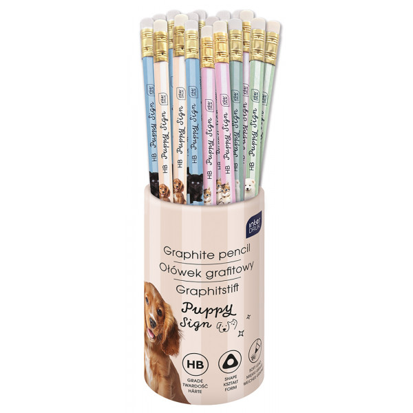 Grafitna olovka sa gumicom HB PUPPY (Više vrsta) 