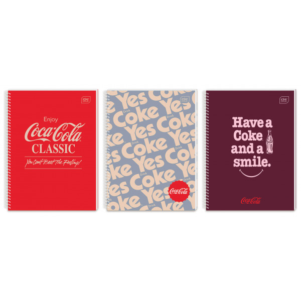 Spiralni notes A4 kvadratići COCA COLA  (TRI VRSTE)