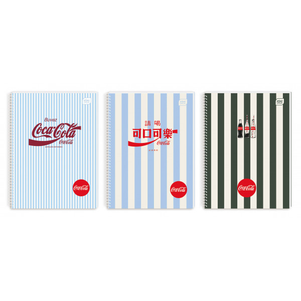 Spiralni notes A5 kvadratići COCA COLA (TRI VRSTE)
